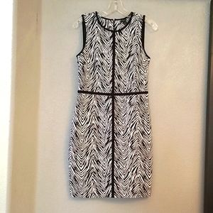 Ann Taylor size 4 Black and White sweater dress